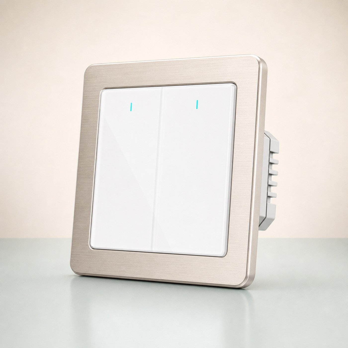 Metal Frame Smart Switch 2-Gang smart home product image for Home Sense