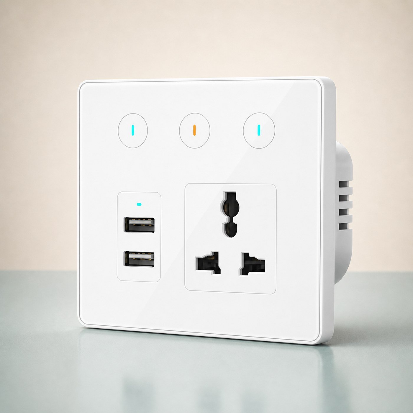 Smart Socket 3-Gang 2-USB 1-Socket product image